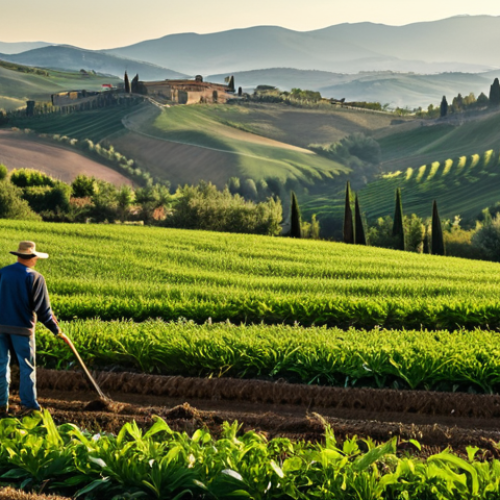 음식의 진화와 혁신의 역사 - Regenerative Agriculture in Tuscany**

"Scenic view of a Tuscan farm implementing regenerative agric...